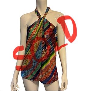 NWT Halter Top Ralph Lauren Multicolor